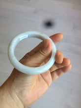 Load image into Gallery viewer, 57mm certified 100% natural type A light green/white jadeite jade bangle AX83-5063
