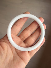 Load image into Gallery viewer, 60mm certified 100% natural white slim round cut jadeite jade bangle BL88-4665
