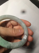 Load image into Gallery viewer, 57mm certified Type A 100% Natural sunny green/white/purple Jadeite Jade bangle L146-5350
