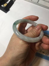 Load image into Gallery viewer, 52.8mm Certificated 100% natural type A sunny green/white jadeite jade bangle AU30-1325
