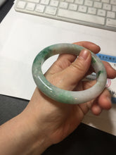 Load image into Gallery viewer, 60mm certified 100% natural white slim round cut jadeite jade bangle BL88-4665
