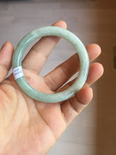 Load image into Gallery viewer, 53mm Certified Type A 100% Natural light green round cut Jadeite bangle PC133-1850
