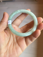 Load image into Gallery viewer, 53mm Certified Type A 100% Natural light green round cut Jadeite bangle PC133-1850
