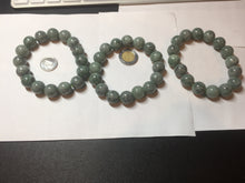 Load image into Gallery viewer, 13mm 100% natural type A dark green gray jadeite jade beads bracelet group BP146
