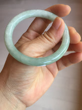 Load image into Gallery viewer, 53mm Certified Type A 100% Natural light green round cut Jadeite bangle PC133-1850
