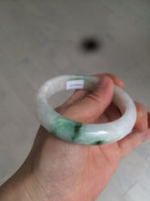 Load image into Gallery viewer, 57mm Certificated Type A 100% Natural white/sunny green/purple jadeite jade bangle C90-9145
