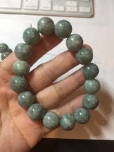 Load image into Gallery viewer, 13mm 100% natural type A dark green gray jadeite jade beads bracelet group BP146
