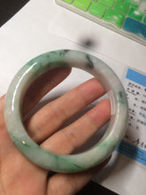 Load image into Gallery viewer, 57.5mm Certified 100% natural Type A sunny green/purple jadeite jade bangle AY50-4124
