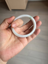 Load image into Gallery viewer, 52mm certified Type A 100% Natural green/purple/white oval Jadeite Jade bangle BM57-0280
