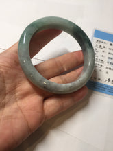 Load image into Gallery viewer, 57mm Certified Type A 100% Natural sunny green/gray/black chubby Jadeite bangle PB243-9556
