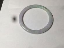 Load image into Gallery viewer, 54.3mm certified 100% natural green/purple slim round cut jadeite jade bangle AY51-2530
