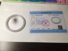 Load image into Gallery viewer, 54.3mm certified 100% natural green/purple slim round cut jadeite jade bangle AY51-2530
