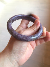 Load image into Gallery viewer, 60mm 100% natural purple/dark blue/brown/white purple mica + Tourmaline bangle SY34
