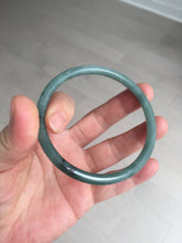 Load image into Gallery viewer, 58.8mm Certified Type A 100% Natural dark green/blue/gray/black slim round cut Guatemala Jadeite bangle GL36-16-3806
