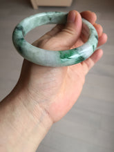 Load image into Gallery viewer, 59mm 100% natural Type A sunny green purple jadeite jade bangle BM74
