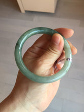 Load image into Gallery viewer, 55.1mm certified 100% natural type A icy watery dark green/gray round cut jadeite jade bangle BL9-9875
