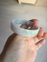 Load image into Gallery viewer, 51mm Certified Type A 100% Natural light purple/white square Jadeite Jade bangle BN93-2719
