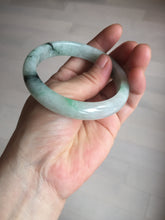 Load image into Gallery viewer, 56.5mm Certificated sunny green/dark green/white jadeite jade bangle BK120-8240
