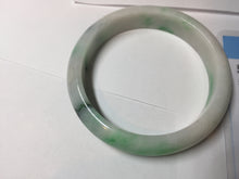 Load image into Gallery viewer, 58mm Certified Type A 100% Natural sunny green/white Jadeite Jade bangle BN16-7069
