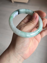 Load image into Gallery viewer, 56.5mm Certificated sunny green/dark green/white jadeite jade bangle BK120-8240
