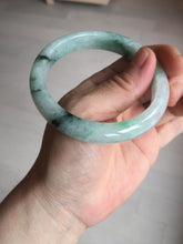 Load image into Gallery viewer, 56.5mm Certificated sunny green/dark green/white jadeite jade bangle BK120-8240
