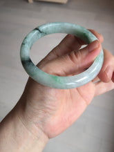 Load image into Gallery viewer, 56.5mm Certificated sunny green/dark green/white jadeite jade bangle BK120-8240
