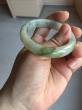 Load image into Gallery viewer, 49mm certified Type A 100% Natural icy watery yellow black(WuJi) oval Jadeite Jade bangle BM114-2667
