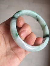 Load image into Gallery viewer, 56.5mm Certificated sunny green/dark green/white jadeite jade bangle BK120-8240
