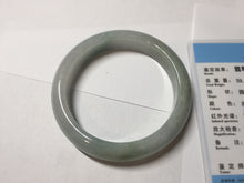 Load image into Gallery viewer, 58.5mm Certified Type A 100% Natural icy watery green/purple chubby Jadeite Jade bangle PB246-9529
