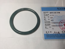 Load image into Gallery viewer, 58.7mm Certified Type A 100% Natural dark green/blue/gray/black slim round cut Guatemala Jadeite bangle GL36-17-8431
