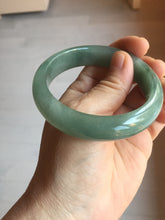 Load image into Gallery viewer, 56.8mm Certified 100% natural Type A oily dark green/ gray (老油青) jadeite jade bangle PD114
