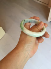 Load image into Gallery viewer, 58mm Certified Type A 100% Natural sunny green/white Jadeite Jade bangle BN16-7069
