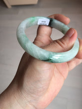 Load image into Gallery viewer, 56.5mm Certificated sunny green/dark green/white jadeite jade bangle BK120-8240
