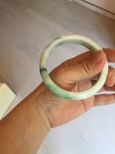 Load image into Gallery viewer, 58mm Certified Type A 100% Natural sunny green/white Jadeite Jade bangle BN16-7069
