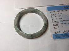 Load image into Gallery viewer, 59mm Certified Type A 100% Natural green gray Jadeite Jade bangle BN17-7070
