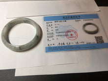 Load image into Gallery viewer, 59mm Certified Type A 100% Natural green gray Jadeite Jade bangle BN17-7070
