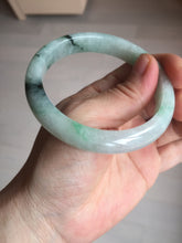 Load image into Gallery viewer, 56.5mm Certificated sunny green/dark green/white jadeite jade bangle BK120-8240
