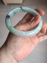 Load image into Gallery viewer, 56.5mm Certificated sunny green/dark green/white jadeite jade bangle BK120-8240
