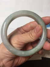 Load image into Gallery viewer, 58.5mm Certified Type A 100% Natural icy watery green/purple chubby Jadeite Jade bangle PB246-9529
