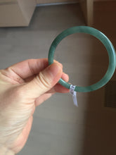 Load image into Gallery viewer, 59.5mm Certified Type A 100% Natural light green/blue/gray Guatemala slim round cut Jadeite bangle BP221-8433
