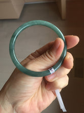 Load image into Gallery viewer, 59.5mm Certified Type A 100% Natural light green/blue/gray Guatemala slim round cut Jadeite bangle BP221-8433
