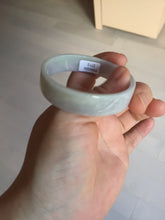 Load image into Gallery viewer, 51mm Certified Type A 100% Natural light purple/white square Jadeite Jade bangle BN95-2713
