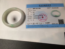 Load image into Gallery viewer, 53.5mm Certified Type A 100% Natural sunny green Jadeite Jade bangle BG40
