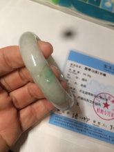 Load image into Gallery viewer, 53.5mm Certified Type A 100% Natural sunny green Jadeite Jade bangle BG40
