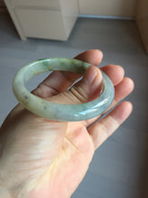 Load image into Gallery viewer, 51mm certified Type A 100% Natural icy watery dark green yellow black(WuJi) oval Jadeite Jade bangle BM111-2668
