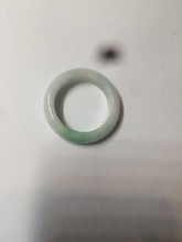 Load image into Gallery viewer, Size 11 1/4 natural type sunny green/white  jadeite jade band ring A106
