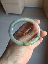 Load image into Gallery viewer, 51mm certified Type A 100% Natural icy watery dark green yellow black(WuJi) oval Jadeite Jade bangle BM111-2668
