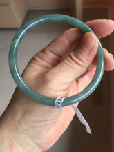 Load image into Gallery viewer, 62mm Certified Type A 100% Natural light green/blue/gray Guatemala slim round cut Jadeite bangle BP219-3808
