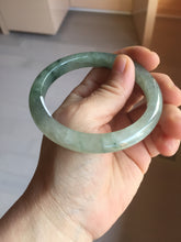 Load image into Gallery viewer, 58mm Certified Type A 100% Natural icy watery light green/dark green/black Jadeite bangle PD110-8526
