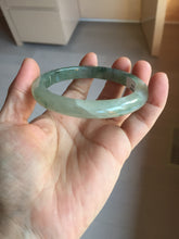 Load image into Gallery viewer, 58mm Certified Type A 100% Natural icy watery light green/dark green/black Jadeite bangle PD110-8526
